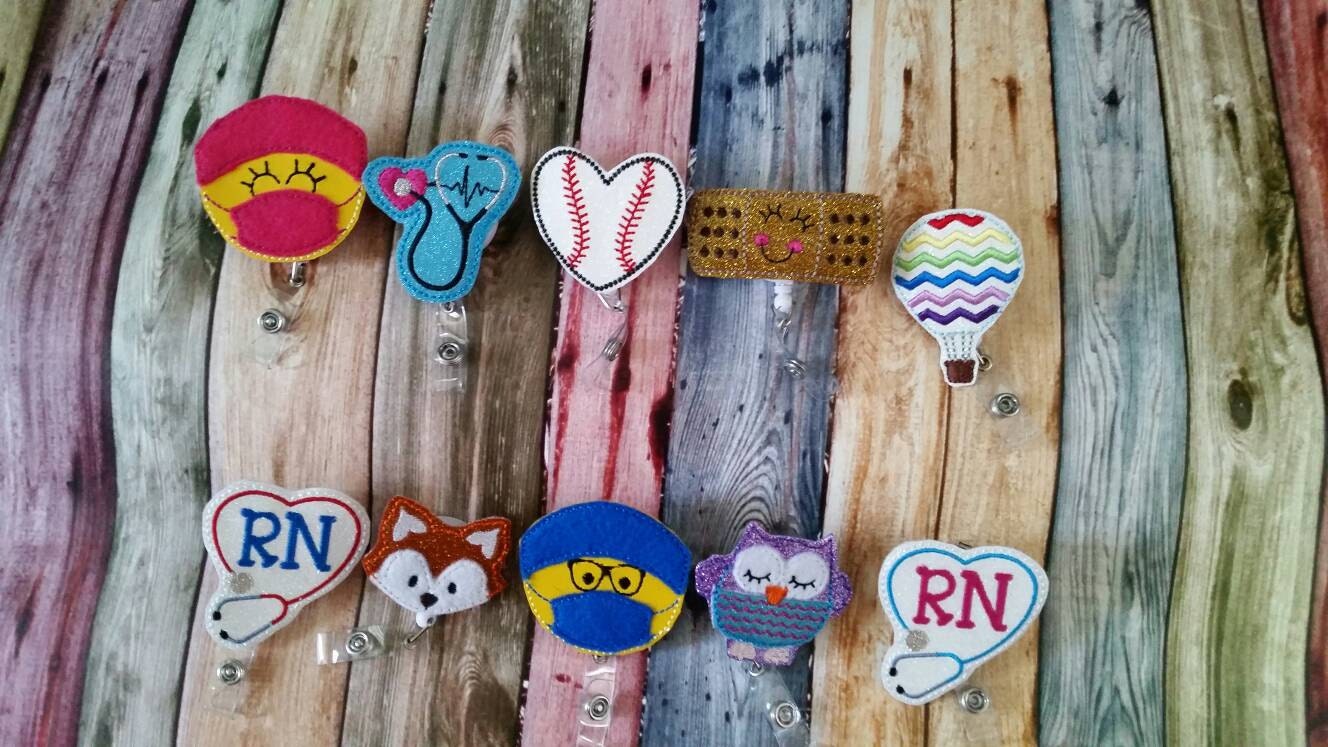 Fox Badge Reel - Retractable ID Badge Holder - name badge holder - retractable reel - cute badge reel - animal badge reel - badge clip