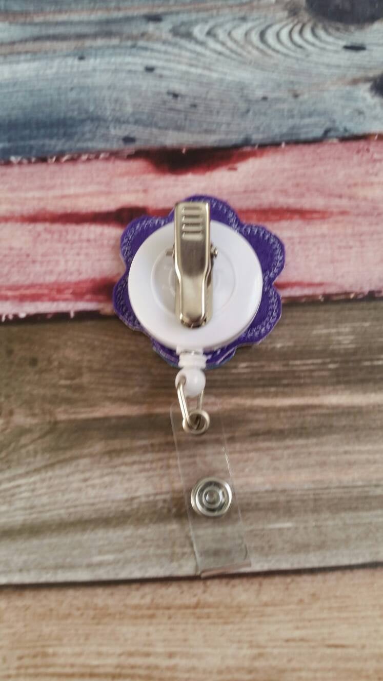 Badge Reel - Peacock - Retractable Badge Holder - uniform - ID Holder - bird - Nurse Gift - Hospital Employee Gift - peacock feathers