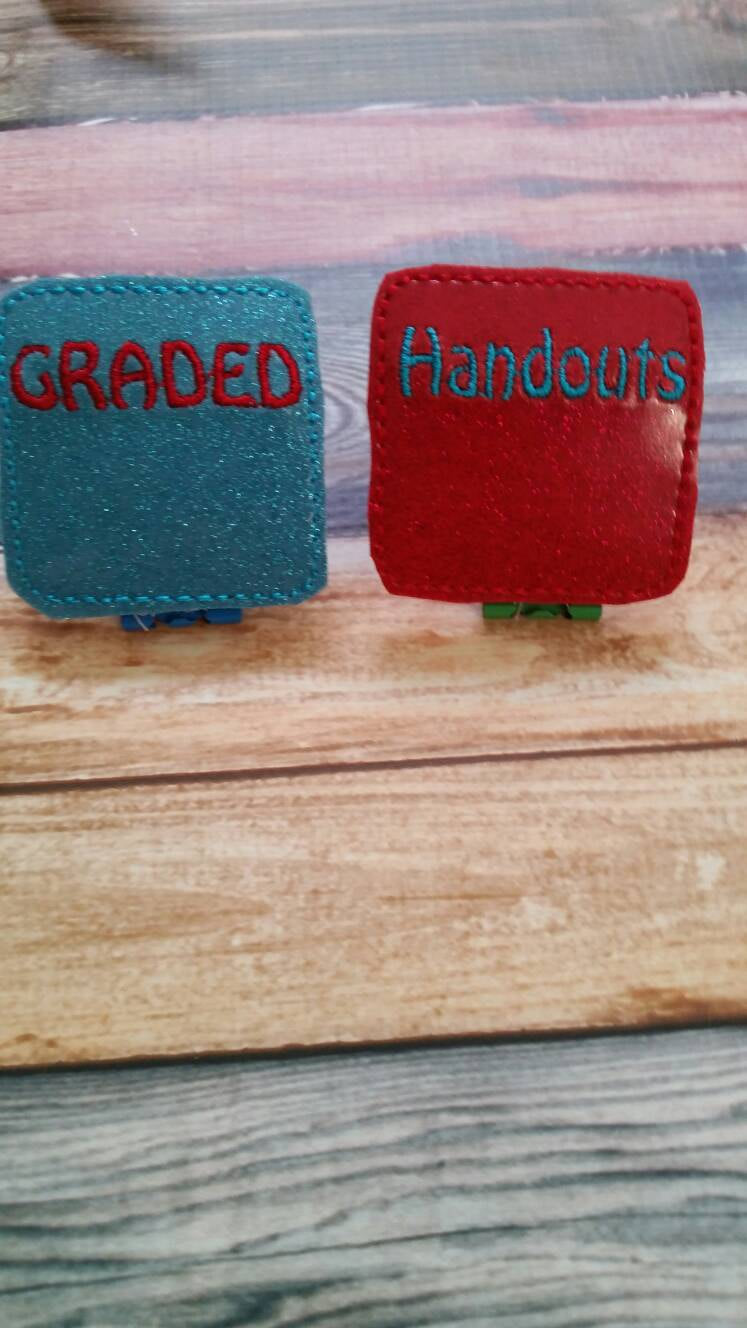 Teacher Binder Clips - Organization - Planner Clip - Gift for Teacher - Teacher Appreciation - School - Classroom Supply - paper clip