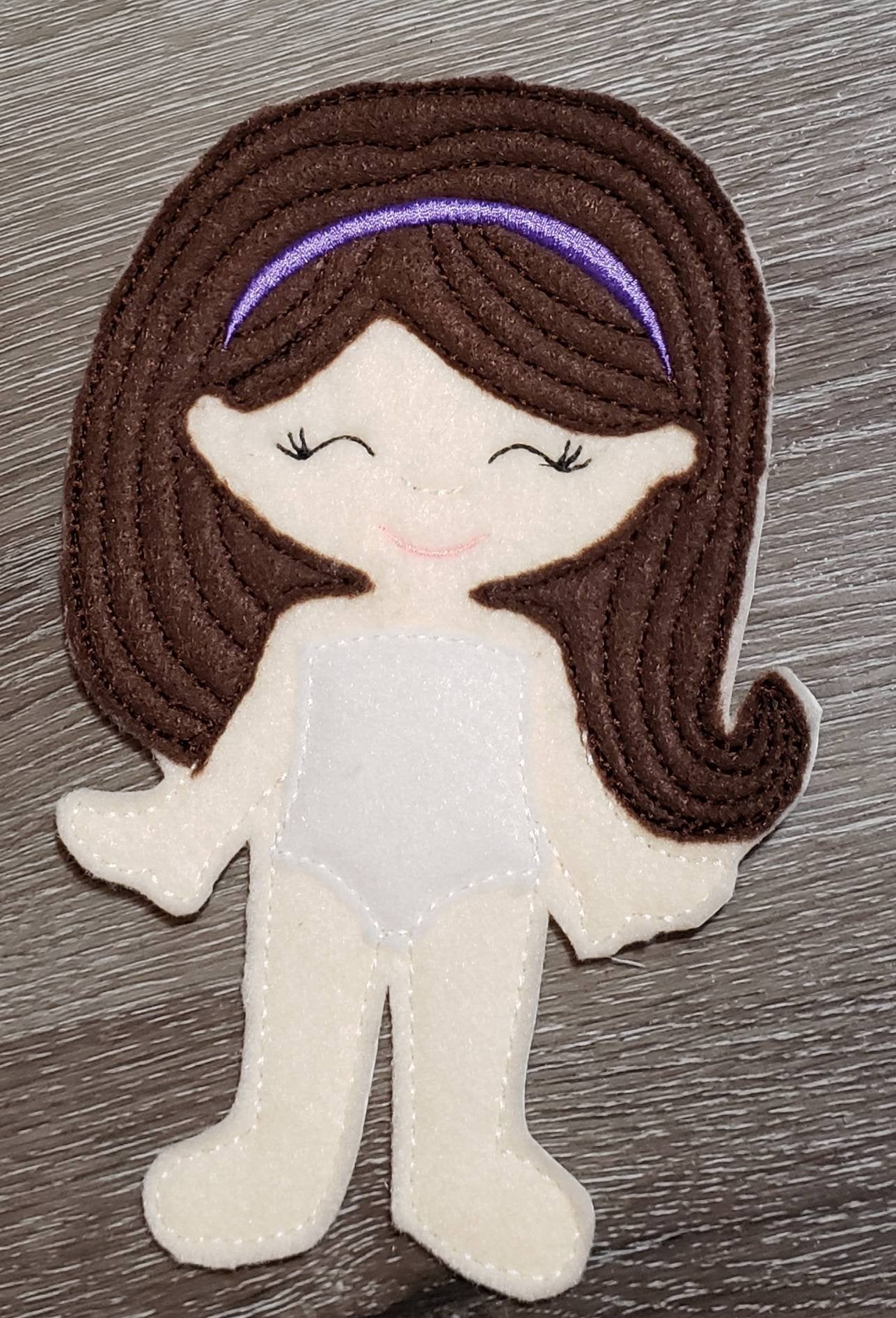 Astronaut girl felt paper doll - doll clothes storage - quiet activity page - busy book page