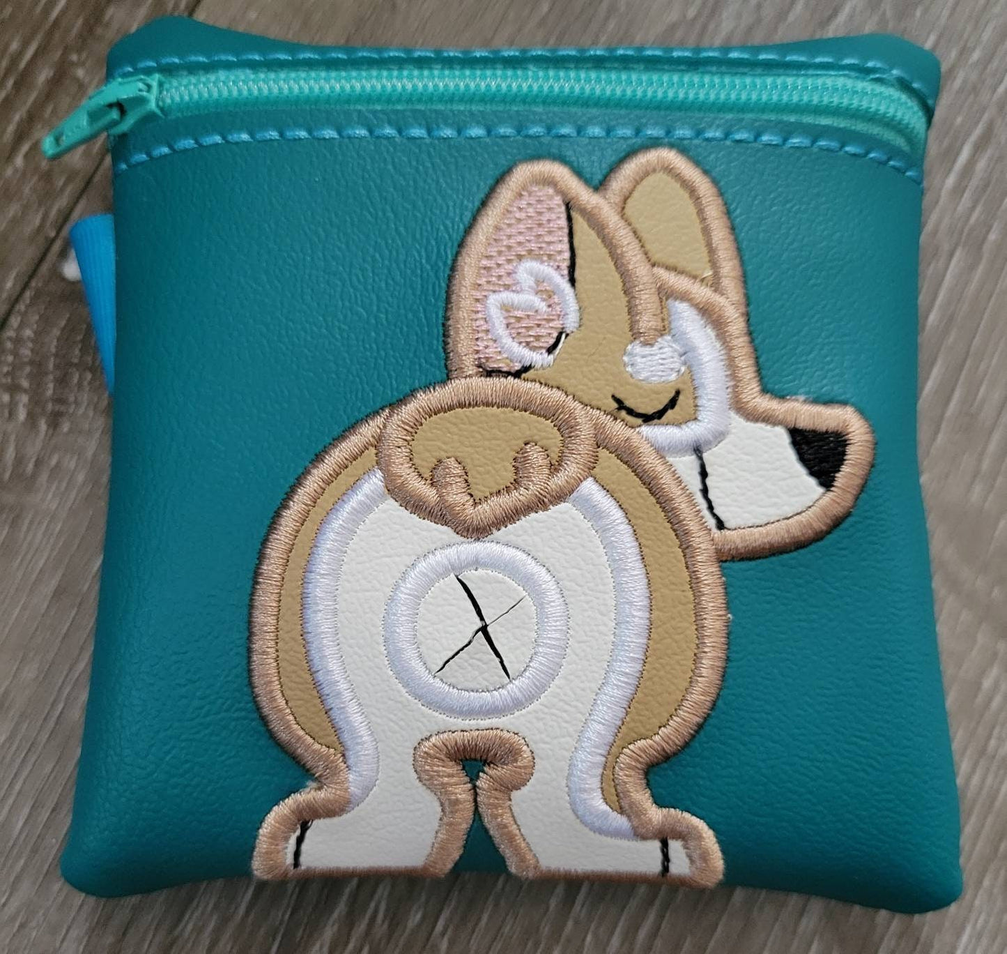 Sheltie Corgi Poop Bag Pouch - gift for dog lover - Zippered poop bag holder- Gift for Dog Walker - veterinarian - dog groomer