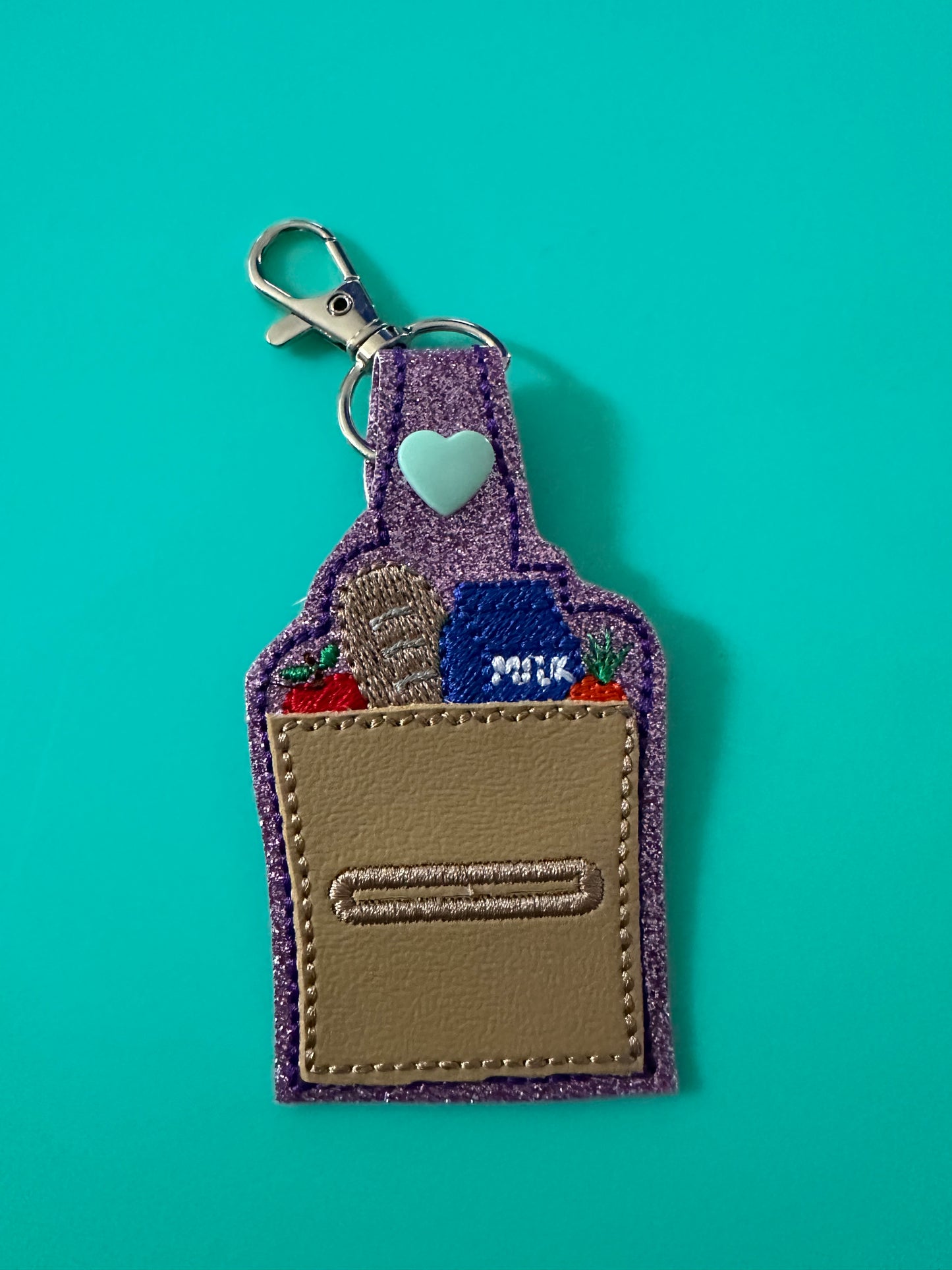 Shaped Grocery Cart Quarter Keeper Keychain