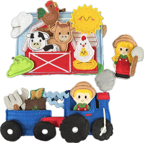 Interactive Farm Animal Quiet Book, Finger Puppet Activity Book for
Kids, Teacher Educational Tool