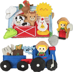 Interactive Farm Animal Quiet Book, Finger Puppet Activity Book for
Kids, Teacher Educational Tool