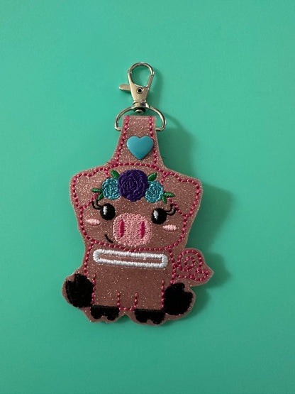 Shaped Grocery Cart Quarter Keeper Keychain