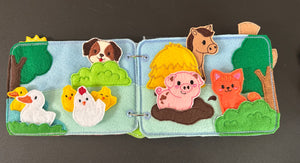 Interactive Farm Animal Quiet Book, Finger Puppet Activity Book for
Kids, Teacher Educational Tool
