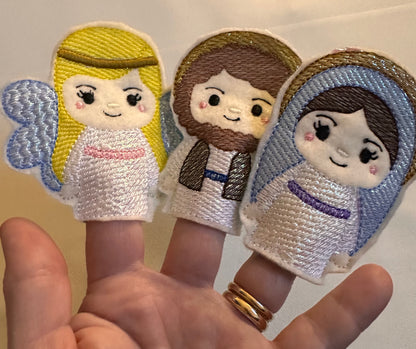 Nativity Finger Puppets Quiet Book, Religious Story Activity for Kids,
Felt and Mylar Christmas Gift