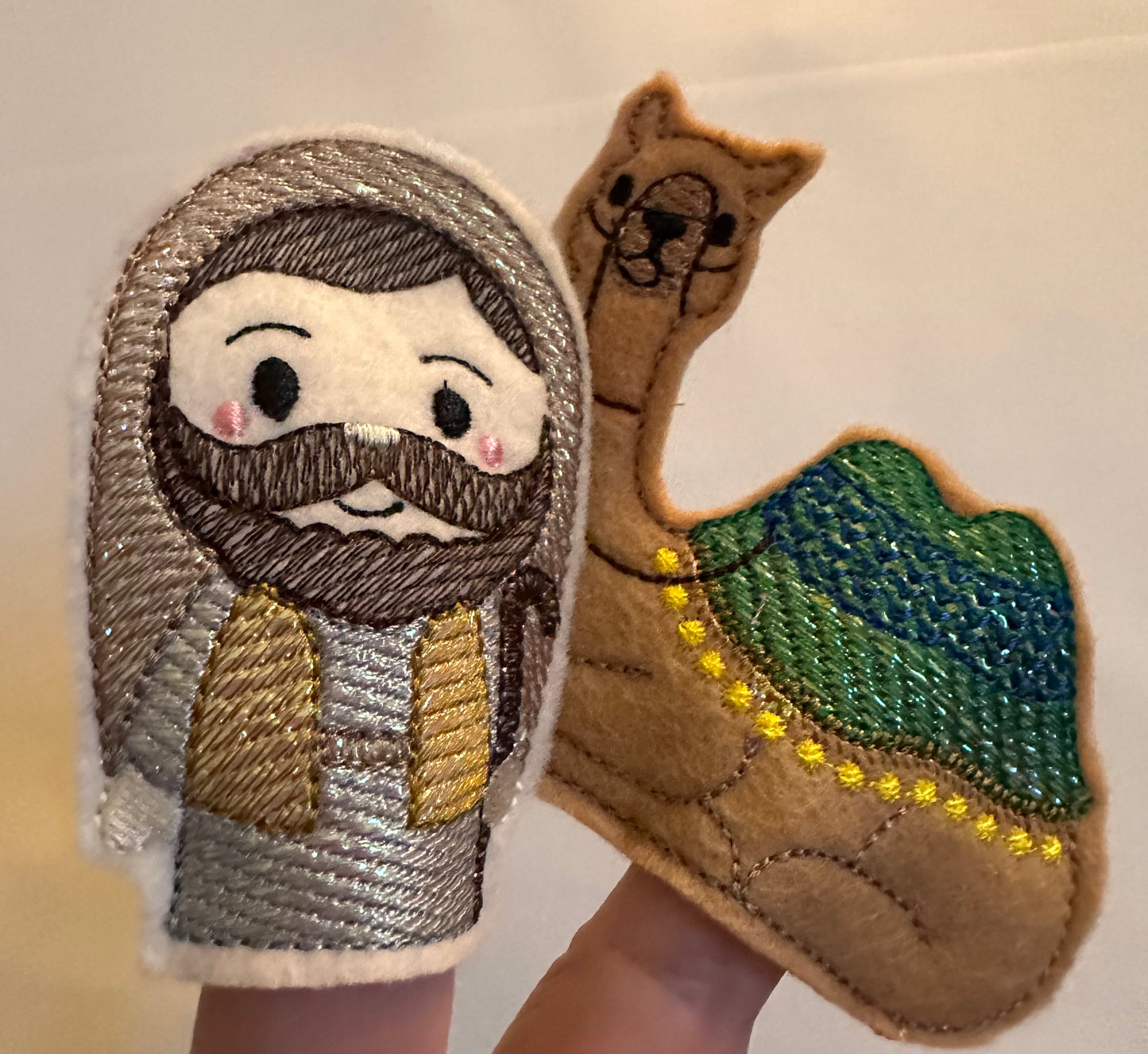 Nativity Finger Puppets Quiet Book, Religious Story Activity for Kids,
Felt and Mylar Christmas Gift