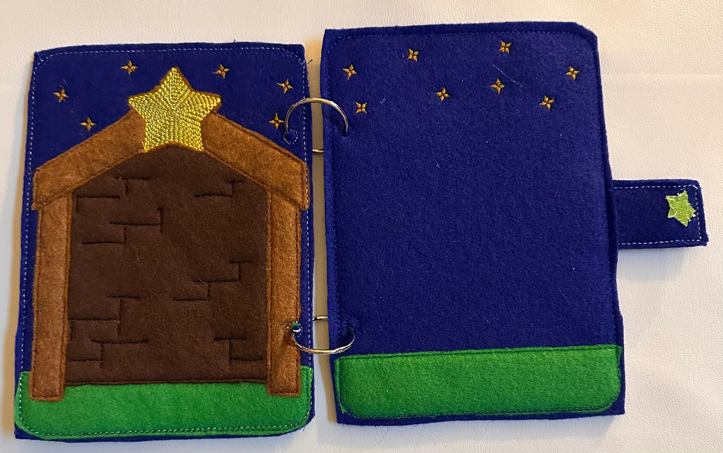 Nativity Finger Puppets Quiet Book, Religious Story Activity for Kids,
Felt and Mylar Christmas Gift