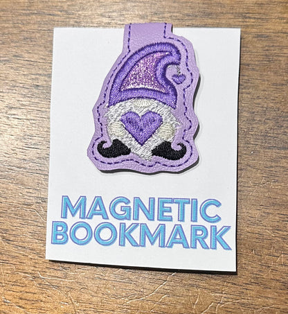 Embroidered Valentine’s Day Magnetic Bookmarks – Highland Cows, Gnomes and Bubblegum Machine