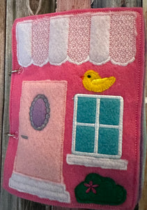Felt Dollhouse Quiet Book - Toddler Activity Book - Educational Gift for Girls - Learning Toy - Unpaper Doll