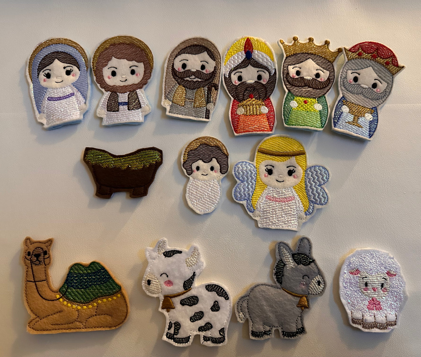 Nativity Finger Puppets Quiet Book, Religious Story Activity for Kids,
Felt and Mylar Christmas Gift