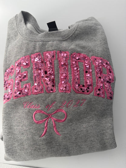 Custom Sequin Senior Crewneck or Hoodie 2027