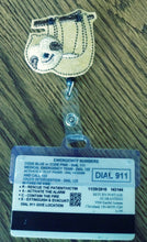 Sloth badge reel - retractable badge reel - animal badge reel