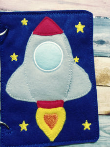 Solar system quiet book page - outer space quiet book page - travel toy - learning page