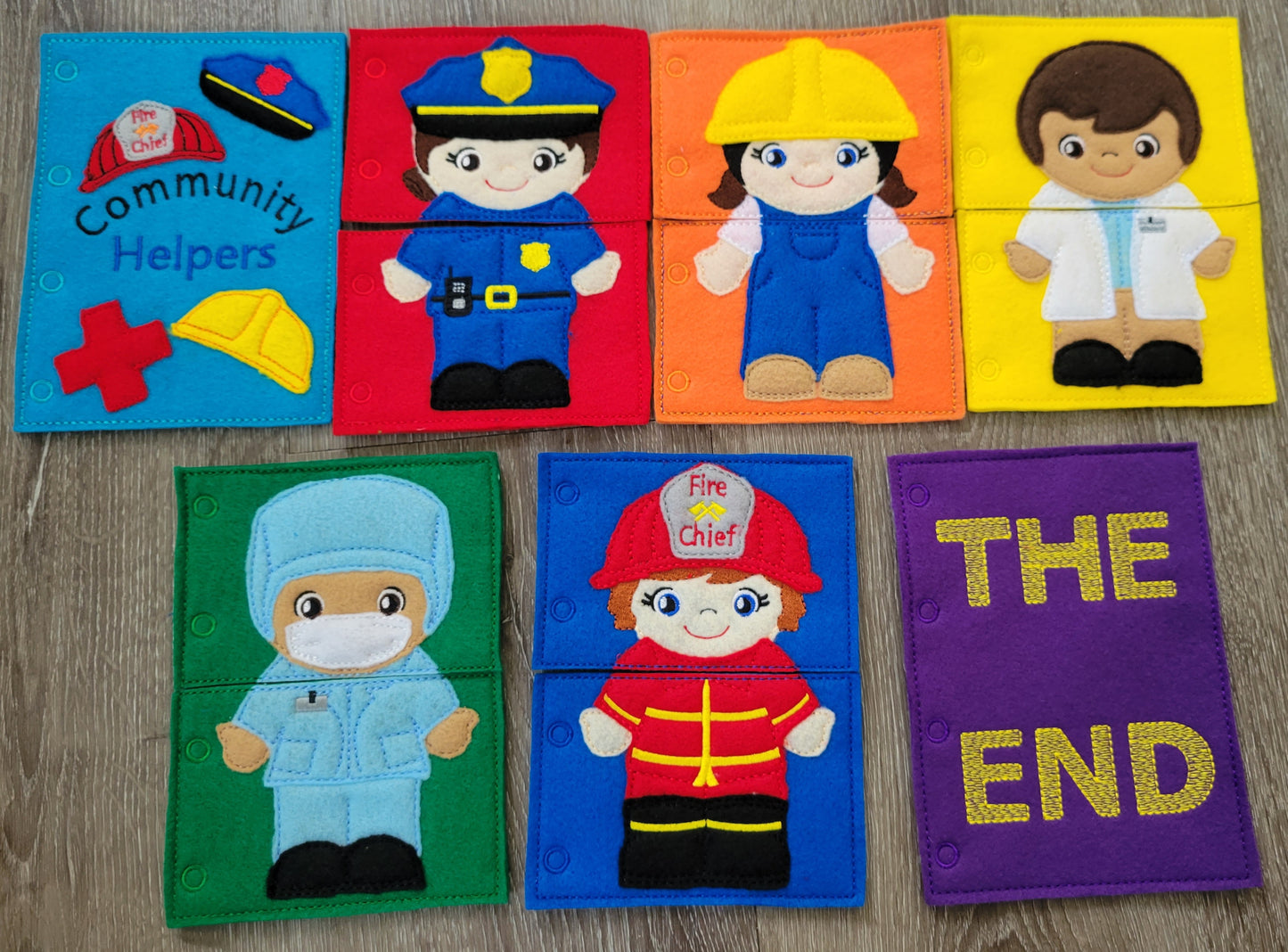 Community Helpers Toddler Quiet Flip Book