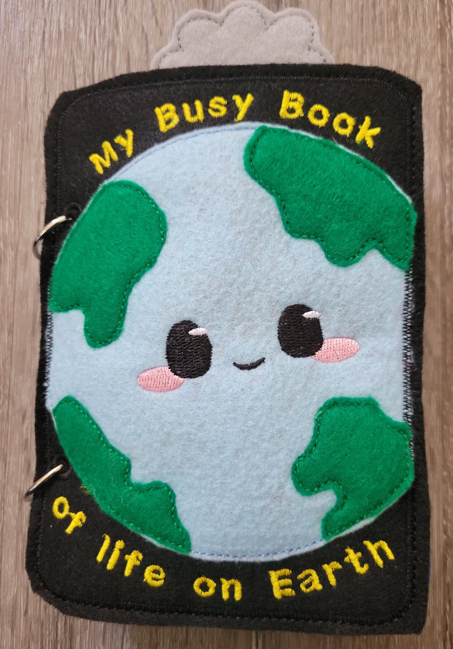 Felt Quiet Book of Prehistoric Times - Mesozoic, Paleozoic - and Cenozoic Eras - Dinosaurs - Volcano - Camp fire - Cavemen - Education Tool