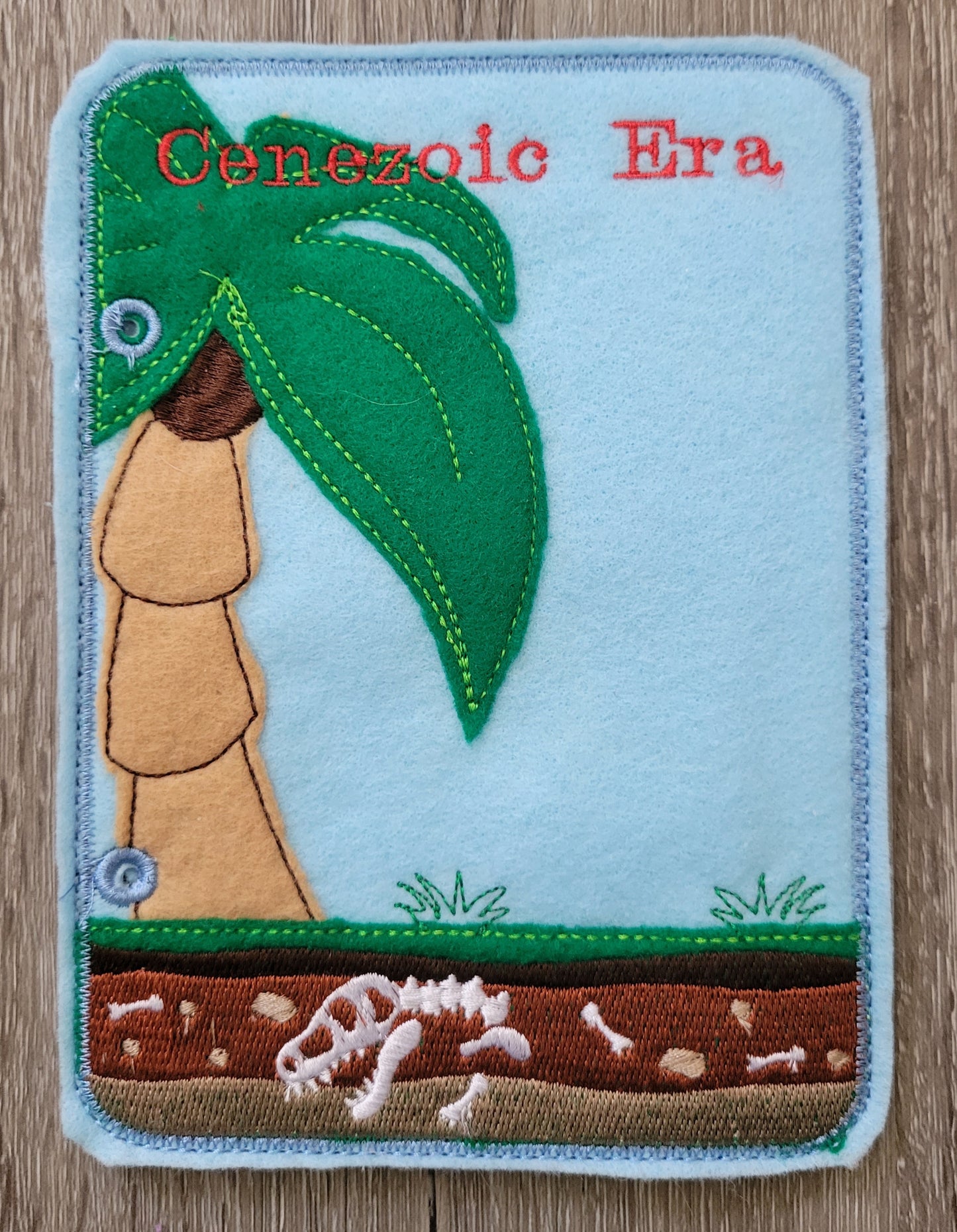 Felt Quiet Book of Prehistoric Times - Mesozoic, Paleozoic - and Cenozoic Eras - Dinosaurs - Volcano - Camp fire - Cavemen - Education Tool