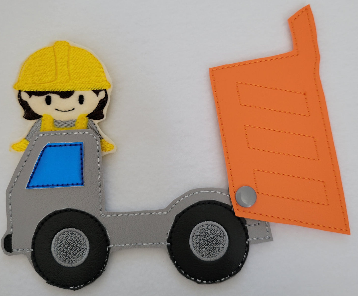 Movable Construction Vehicle Play Set - Construction Worker Finger Puppets - Traffic Signs - Sensory Toy