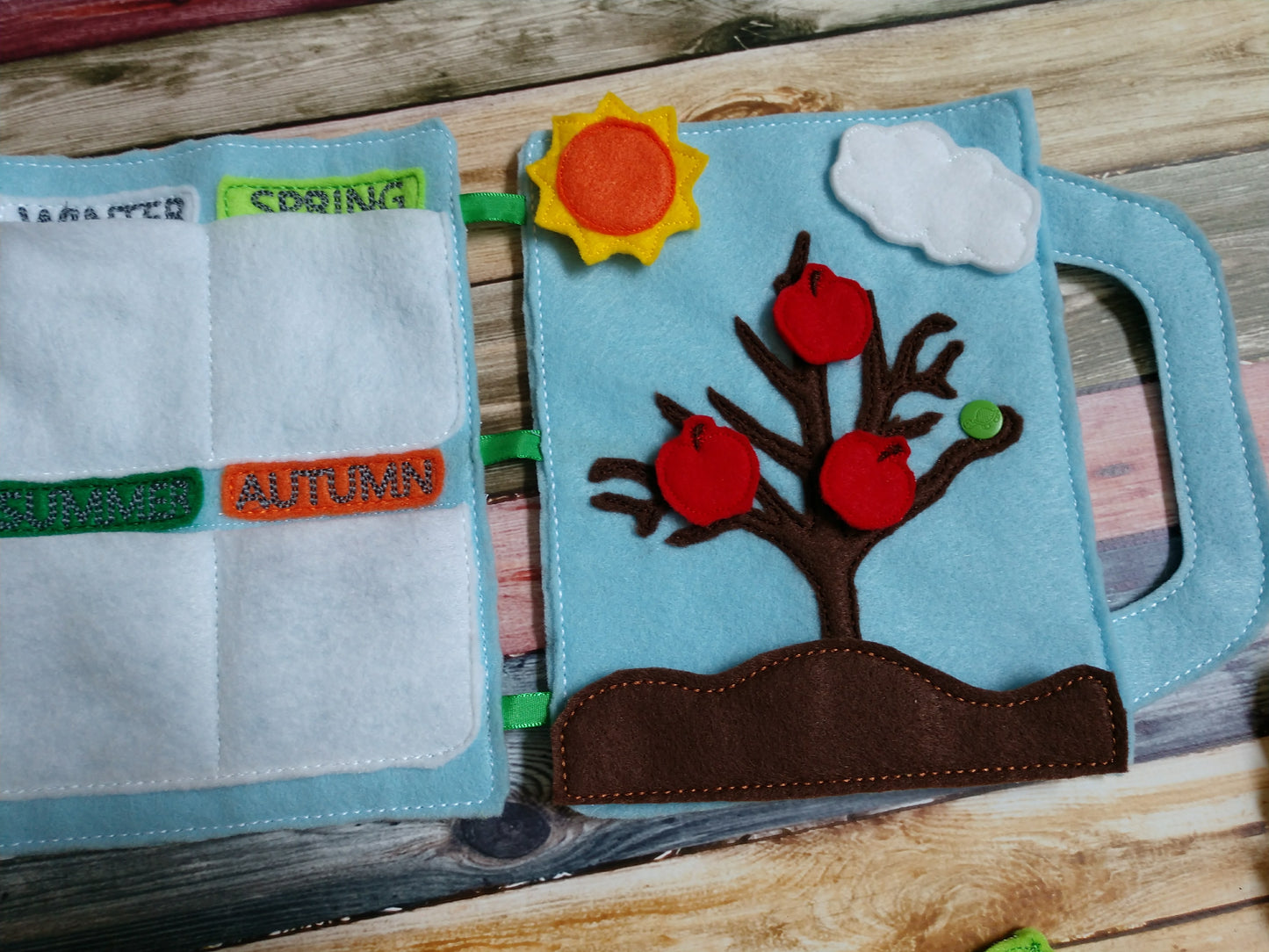 Four seasons felt board - quiet board - activity board