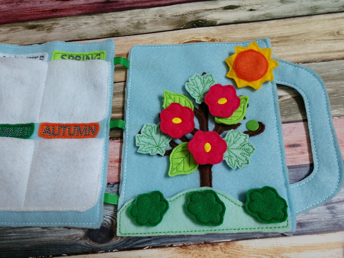 Four seasons felt board - quiet board - activity board
