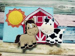 Felt Farm Play Set - farm animals - educational toy
