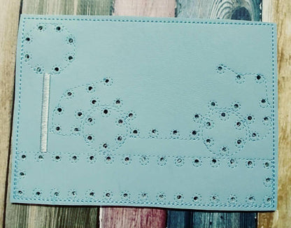 Kids sewing card - learn to sew - car sewing card