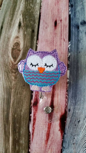 Badge Reel - Owl - Retractable Badge Reel - ID holder - name badge holder - woodland animal - gift for nurse  - gift for teacher