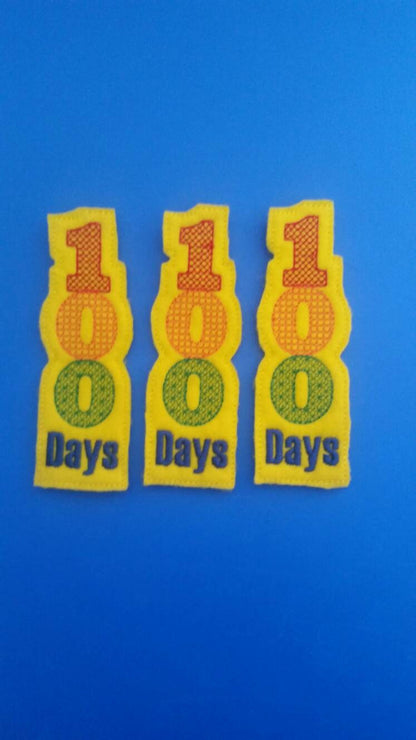 100 Days Celebration Felt Bookmark - party favor - classroom favor - Celebrate 100 Days of School - Non Food Treat - Allergy Class Treat