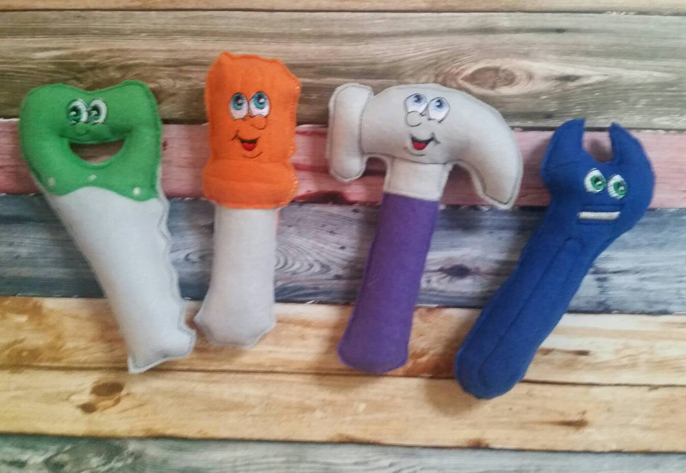 Soft toy - Tools - fake tools - Toddler Toy - pretend tools - pretend play - preschool - plushie - stocking stuffer - photography prop