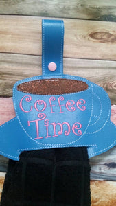Personalized - Coffee Cup Towel Topper - Home Decor  - kitchen decoration - House warming gift - wedding gift - kitchen towel