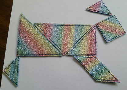 Tangram Game - Learn shapes - party favor - strategy - math game - problem solving - creativity - educational - learning - classroom - vinyl
