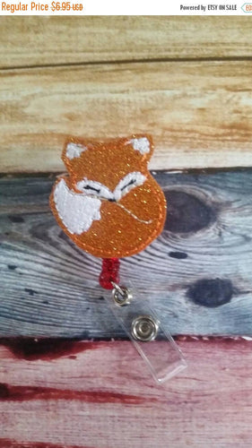 Fox Badge Reel - Retractable ID Badge Holder - name badge holder