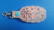 Just Breathe Dandelion Keychain - Inspirational -Relaxing - Keep Calm - Make a Wish - Keyring - Custom Colors Key Fob - Dandelion Wish