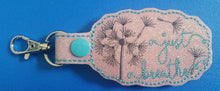Just Breathe Dandelion Keychain - Inspirational -Relaxing - Keep Calm - Make a Wish - Keyring - Custom Colors Key Fob - Dandelion Wish