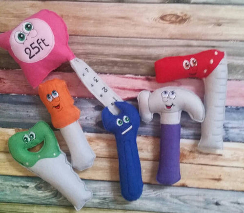 Soft toy - Tools - fake tools - Toddler Toy - pretend tools - pretend play - preschool - plushie - stocking stuffer - photography prop