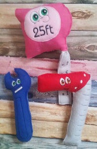 Soft toy - Tools - fake tools - Toddler Toy - pretend tools - pretend play - preschool - plushie - stocking stuffer - photography prop