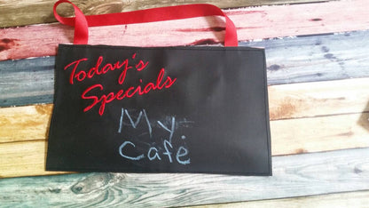 Restaurant play set - pretend restaurant - waiter - waitress - pretend menus - pocket apron  - pretend play - play kitchen  - learning toy