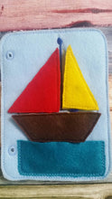 Toddler quiet book- quiet book pages - build a boat page -  felt apple tree - pocket - Build your own quiet book - busy book