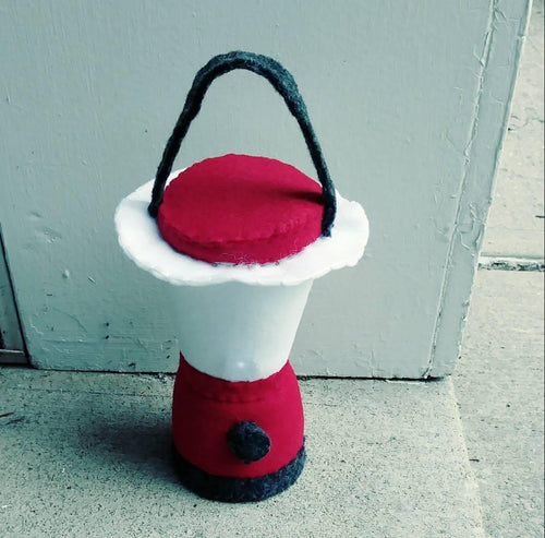 Felt Lantern - light up lantern -photography prop - felt camping toy - kids camping - play campfire - felt fire - pretend play- felt food