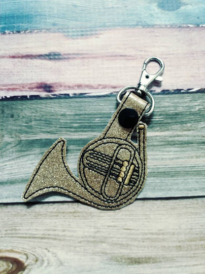 Marching Band Musical Instrument keychain, flute, clarinet, saxophone,  trumpet, trombone, french horn, drum sticks, gift for band students