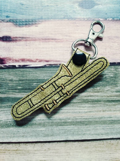 Marching Band Musical Instrument keychain, flute, clarinet, saxophone,  trumpet, trombone, french horn, drum sticks, gift for band students