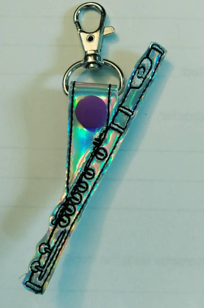 Marching Band Musical Instrument keychain, flute, clarinet, saxophone,  trumpet, trombone, french horn, drum sticks, gift for band students