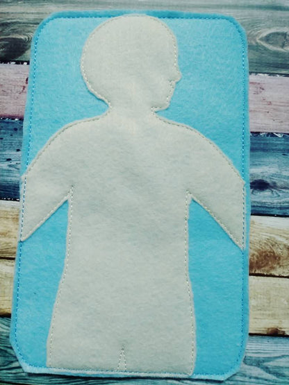Anatomy board - felt board with 15 organ pieces - learning board - Medical Play Set - human body - busy board - quiet book page - activity