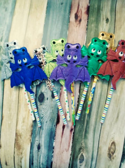 Dragon finger puppet - fantasy finger puppet - dragon pencil topper - birthday party favor -  Easter Basket Filler - Easter basket stuffer