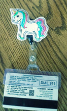 Unicorn Badge Reel - Retractable ID Badge Holder - name badge holder - retractable reel - cute badge reel - animal badge reel - badge clip