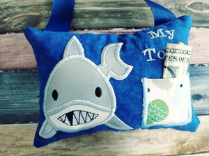 Shark Tooth Fairy Pillow for Boys, Personalized Tooth Fairy Pillow, Tooth Fairy Gift, Hanging Tooth Fairy Pillow,  Custom Tooth Fairy Pillow