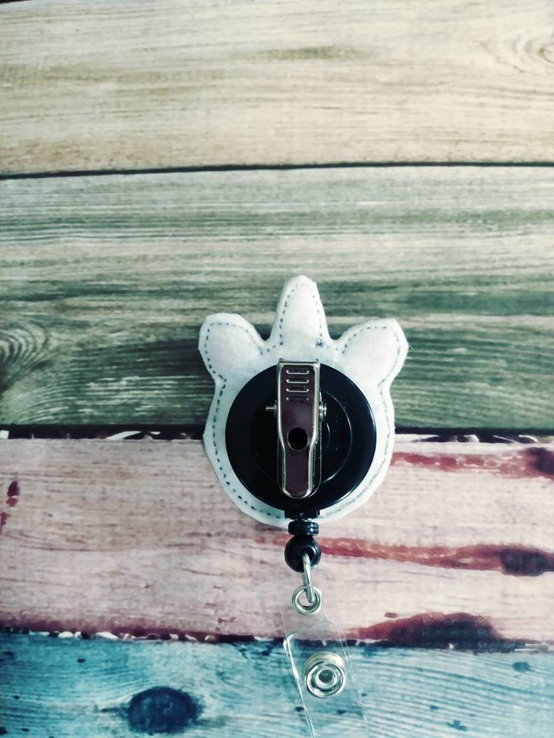 Unicorn Badge Reel - Retractable ID Badge Holder - name badge holder - retractable reel - cute badge reel - animal badge reel - badge clip