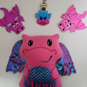Dragon gift - dragon party favor - dragon finger puppets - dragon keychain - pretend play - fantasy - dragon stuffie - personalalized