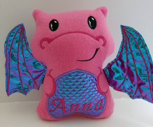 Dragon gift - dragon party favor - dragon finger puppets - dragon keychain - pretend play - fantasy - dragon stuffie - personalalized